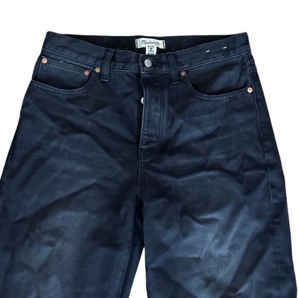 madewell low-slung straight jeans kent wash black nm209 size women 27 - Picture 4 of 10